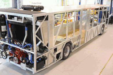 Aluminum extruded bus frame
